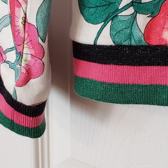 Guess Girls Logo Sweatshirt ~ Floral Pink ~ Size 12/14 years ~ EUC ~ - Picture 4 of 5